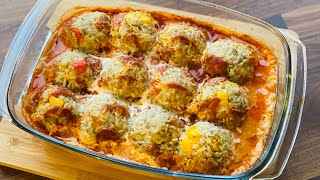 Boulettes de Bœuf et Riz à la Sauce Tomate Crémeuse [upl. by Augustin]