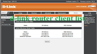 dlink router client list check aritsolution dlink router wifirouter viral [upl. by Emlynn]