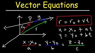 How To Find The Vector Equation of a Line and Symmetric amp Parametric Equations [upl. by Olsen977]