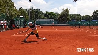 Lajovic amp Kecmanovic Practice  Belgrade 2020  Court Level View [upl. by Ahtiekal330]