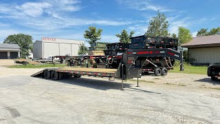 LDX Gooseneck Deckover by MAXXD Trailers this is a 36’ with 15k axles and a 12’ Hydraulic Dovetail [upl. by Oilime]