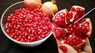 1 मिनट मे जाने अनार छीलने का आसान तरीका  Instant way to peel a pomegranate without loosing juice [upl. by Ardnikat]