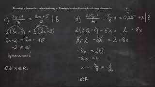 1114 Rozwiąż równania z niewiadomą x Pamiętaj o określeniu dziedziny równania a 2x3x6  4x2 [upl. by Euqinwahs701]