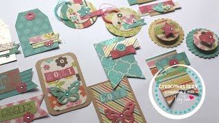 DIY Embellecedores con scraps  DIY scrapbook embellishments  Creaciones Izzy [upl. by Crooks]