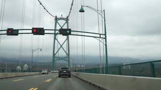 October 29 2020 Drive across the Lions Gate Bridge in Vancouver BC Canada [upl. by Jasen]