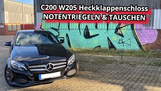 Heckklappe NOTENTRIEGELN amp TAUSCHEN   Der Typ Mercedes CKlasse W205  Kofferraum geht nicht auf [upl. by Yael891]