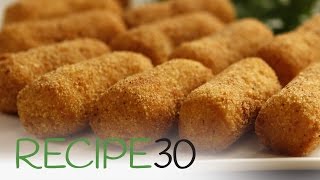 Classic Potato Croquettes  By RECIPE30com [upl. by Ardnuas319]