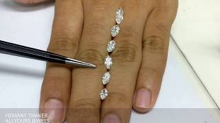 Marquise shape diamonds size comparison on hand [upl. by Enneirdna]