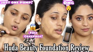 Omg 😱 My First Expensive Foundation Huda Beauty Faux Foundation Review Is it Full coverage [upl. by Hartman939]