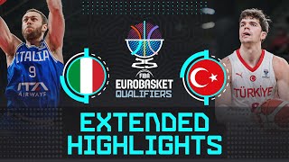 Italy 🇮🇹 vs Turkiye 🇹🇷  Extended Highlights  FIBA EuroBasket 2025 Qualifiers [upl. by Capriola828]