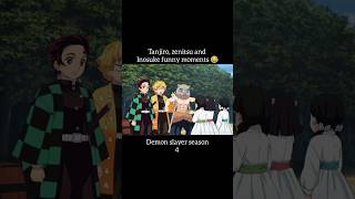 Tanjiro zenitsu and Inosuke funny moments 😂demonslayer shorts [upl. by Veleda]