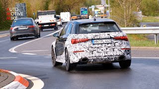 2022 AUDI RS3 SPORTBACK SPIED TESTING AT THE NÜRBURGRING [upl. by Nolahc]