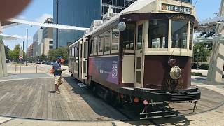 DART MLine Trolly Departing CityplaceUptown center station [upl. by Ynattyrb]