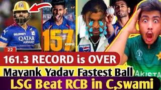 PAK shocked MAYANK YADAV Destroy RCB  LSG beat RCB V Kohli Failed 1613 Record in Danger [upl. by Annayek]