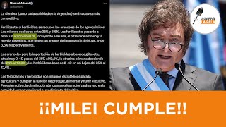 Milei CUMPLE y empieza a bajar los impuestos que ASFIXIAN a los productores y consumidores [upl. by Tirb]