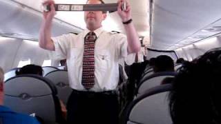 Flight Attendant Safety Demo in SYNC [upl. by Rentschler]