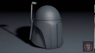 MODELAR CASCO DE BOBA FETT cinema 4d [upl. by Stirling193]