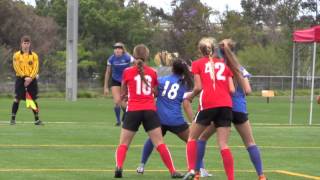 2016 GU16 ECNL Girls Soccer  Real So Cal vs Strikers FC [upl. by Enileqcaj]