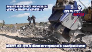 Belgium XR80 Blue Stone Granite Quarry quotCarrière de Sprimontquot 2 Xcentric Ripper [upl. by Itisahc]