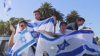 ProIsrael rallies held in Southern California [upl. by Kelcey]