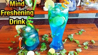 blue lagoon mocktailblue curacao lemonade mocktail recipenonalchoholic drinks [upl. by Nathan797]