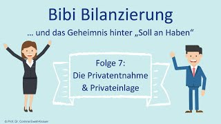 S1  E7  Privatentnahme und Privateinlage Buchen auf dem Privatkonto einfach erklärt mit Beispiel [upl. by Kelwin]