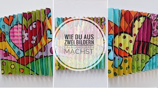 DIY Agamograph Wie du aus zwei Bildern ein dreidimensionales Zickzack Bild machst [upl. by Schuh348]