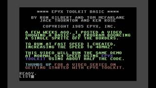 Sprite Movement Test Using Epyx Toolkit BASIC  1Mhz Thumbs up for a video series on Toolkit BASIC [upl. by Mullac917]