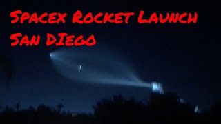 Spacex Rocket Launch from Vandenberg thru San DIego 122217 iridiumnext [upl. by Arratahs]