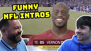 NFL Funniest Player Introductions of All Time British Father and Son React [upl. by Revart]