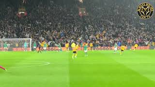 Hwang HeeChan EQUALISER vs Newcastle with Wolves Fans Celebrations [upl. by Wind]