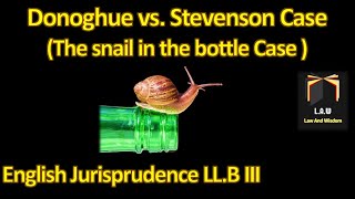 Donoghue vs Stevenson Case  English Jurisprudence [upl. by Resaec792]