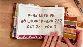 Plan with me a6 wonderland 222 week of October 28 2024 November 3 2024 [upl. by Eoz982]