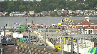 EarthCam Live New London CT  Sailfest Fireworks [upl. by Nickey]