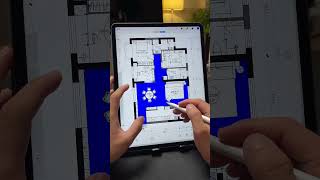 Interior design floor plan made easyipadhandpainting procreatepainting colorflatpicture [upl. by Wilden]