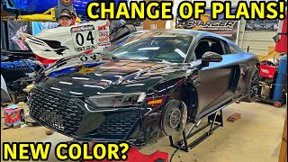 Rebuilding A Wrecked 2020 TWIN TURBO Audi R8 Part 7 [upl. by Gelasius]