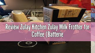 Review Zulay Kitchen Zulay Milk Frother for Coffee Batteries Included  Milk Frother Handheld Foam [upl. by Moran]