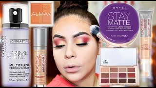 NEW DRUGSTORE MAKEUP 2018 FULL FACE FIRST IMPRESSIONS  ALL DAY WEAR TEST  JuicyJas [upl. by Tennies328]