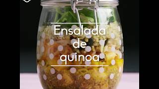 Receta ensalada de quinoa  Vídeo receta [upl. by Elnar]