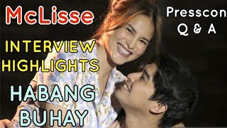 Elisse Joson at McCoy de Leon INTERVIEW highlights for KILIG comeback movie Habangbuhay McLisse [upl. by Ynamreg]