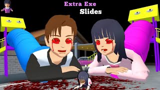 Baby Yuta Mio Haunteds in Extra Exe Slides😰 Sakura School Simulator Drama 👺 [upl. by Yttik]