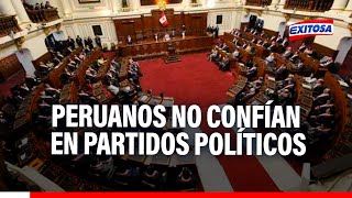 🔴🔵62 de peruanos no confía en los partidos políticos según última encuesta de IEP [upl. by Ileana751]