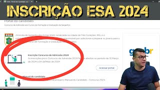 COMO FAZER A INSCRIÇÃO NA ESA 2024 PASSO A PASSO [upl. by Charmaine718]