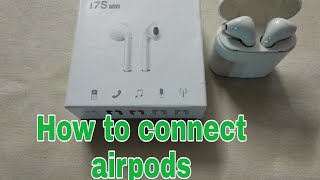 How to connect i7s TWS airpods in telugu  video 1 [upl. by Lopes]