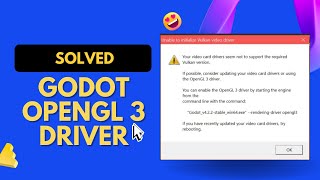 Solved  Godot OpenGl 3 Driver issue  video driver card issue godot [upl. by Faubert91]