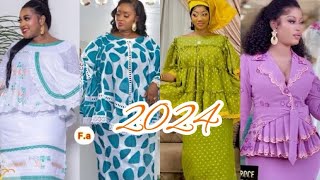 Les Nouveaux Modèles de Marinières et Taille Mame en Voiles et Bazin pour l’Été 2024fashion model [upl. by Drawoh]