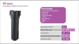 CF series  ALUMINIUM COMPRESSED AIR FILTERS by OMEGA AIR [upl. by Cori585]