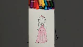 Barbie doll drawing shortsfeed [upl. by Dam]