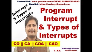 Program Interrupt and its Types  Interrupt  Program Interrupt in Computer Architecture  CO  CA [upl. by Annaul]