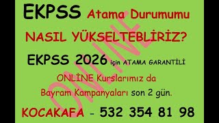 EKPSSde ATANMA ŞANSIMIZI NASIL YÜKSELTEBİLİRİZ  Ekpss 2026 için Kazanama GARANTİLİ ONLİNE Kursumuz [upl. by Hayikat]